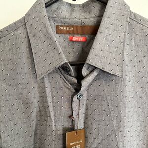PERRY ELLIS SLIM FIT SHIRT LARGE NWT